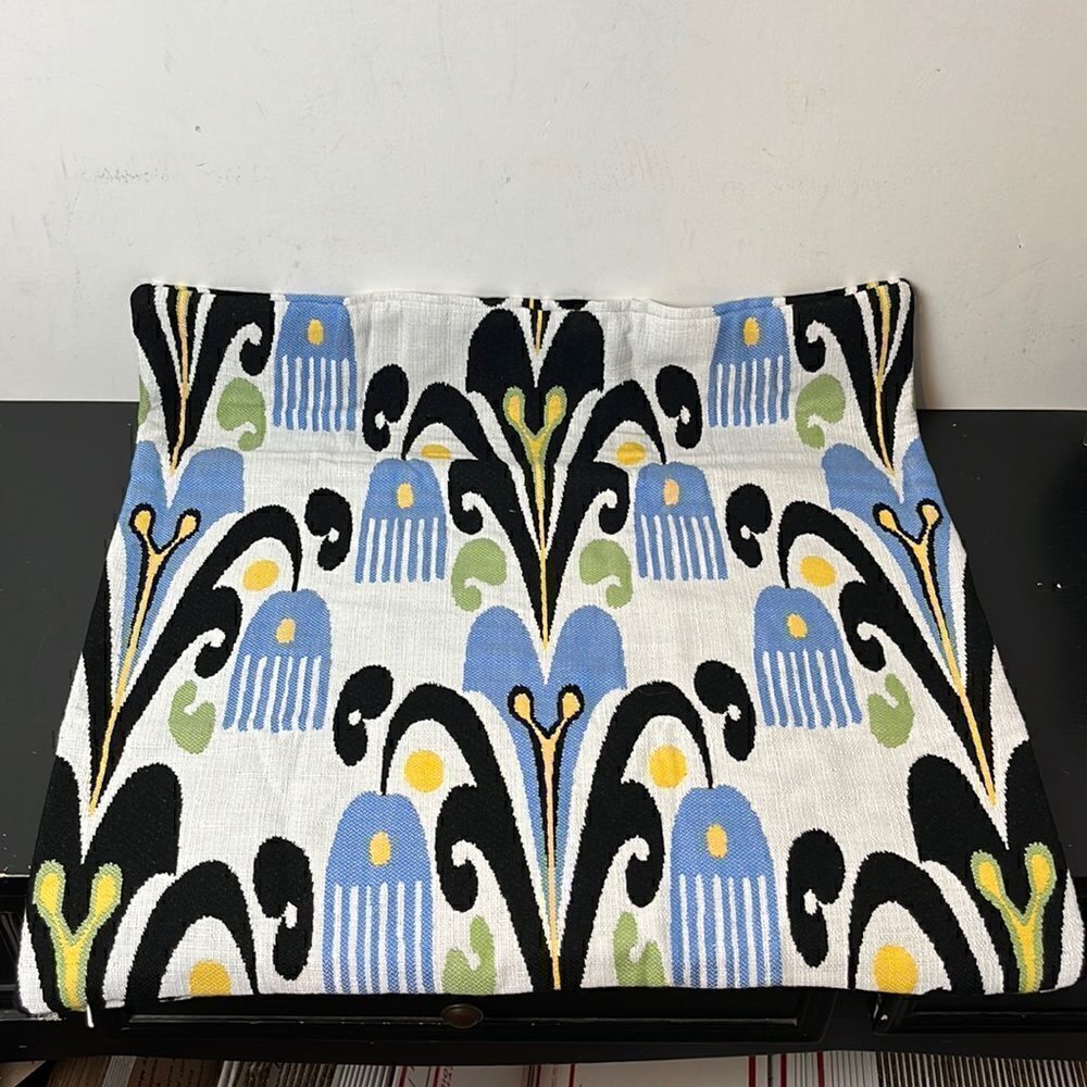 Williams Sonoma Outdoor Sunbrella Sofia Ikat pillow cover